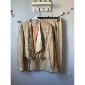 VTG Jonathan Hitchcock for Reuben Thomas Silk Tweed 2 Piece Skirt Suit Set